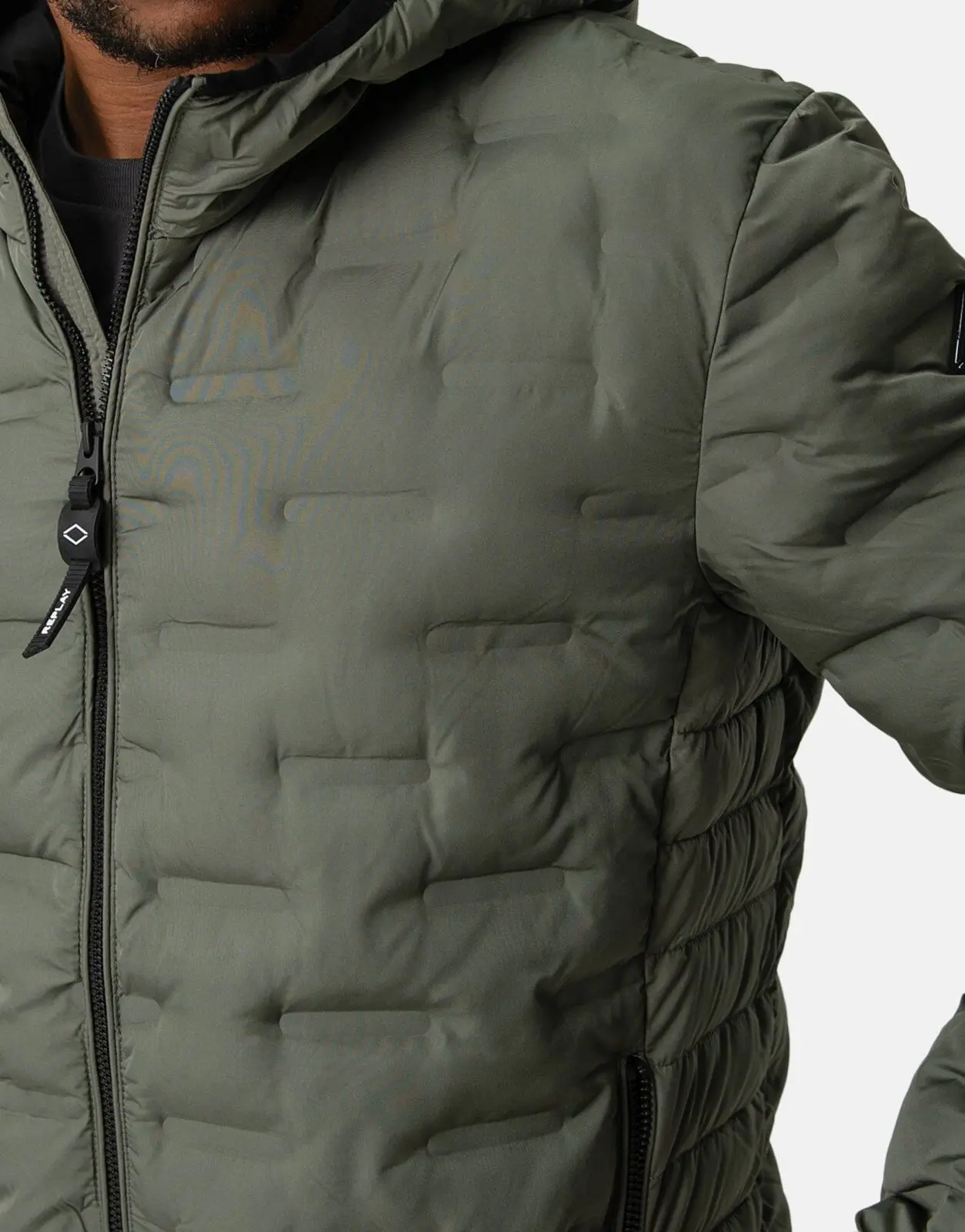 Replay Pistachio Puffer Jacket - Image 3