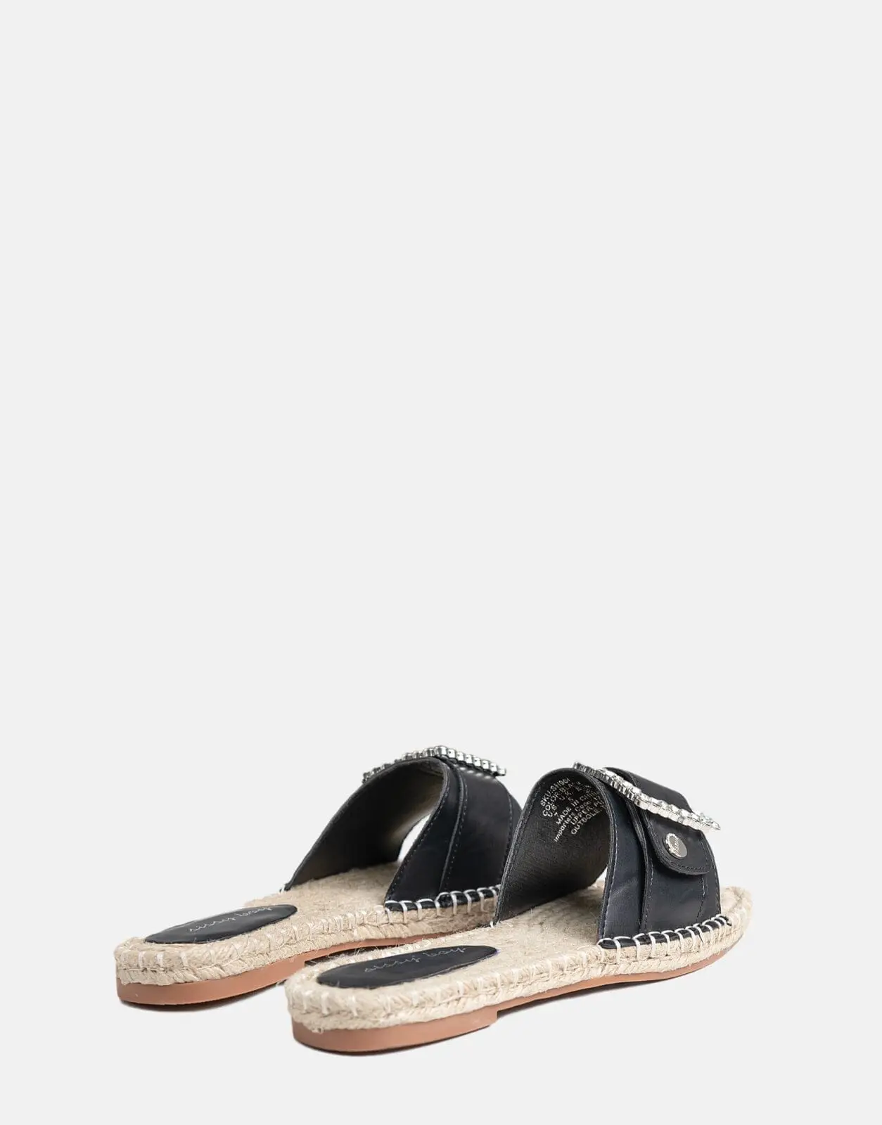 Sissy Boy Flat Espadrille Sandal Bling Buckle - Image 3